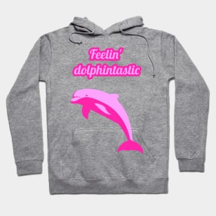 Feelin dolphintastic - cute & funny dolphin pun Hoodie